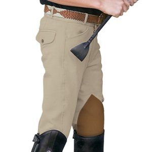 Boys' Ovation EuroWeave 4-Pocket Horseback Riding Breeches, size 14